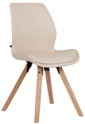 Bezoekersstoel, Gaststoel - Comfortabele Zithouding - Kunststof/Fluweel/Stof Opties Kleur crème Materiaal kunstleer