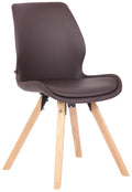 Bezoekersstoel, Gaststoel - Comfortabele Zithouding - Kunststof/Fluweel/Stof Opties Kleur bruin Materiaal kunstleer
