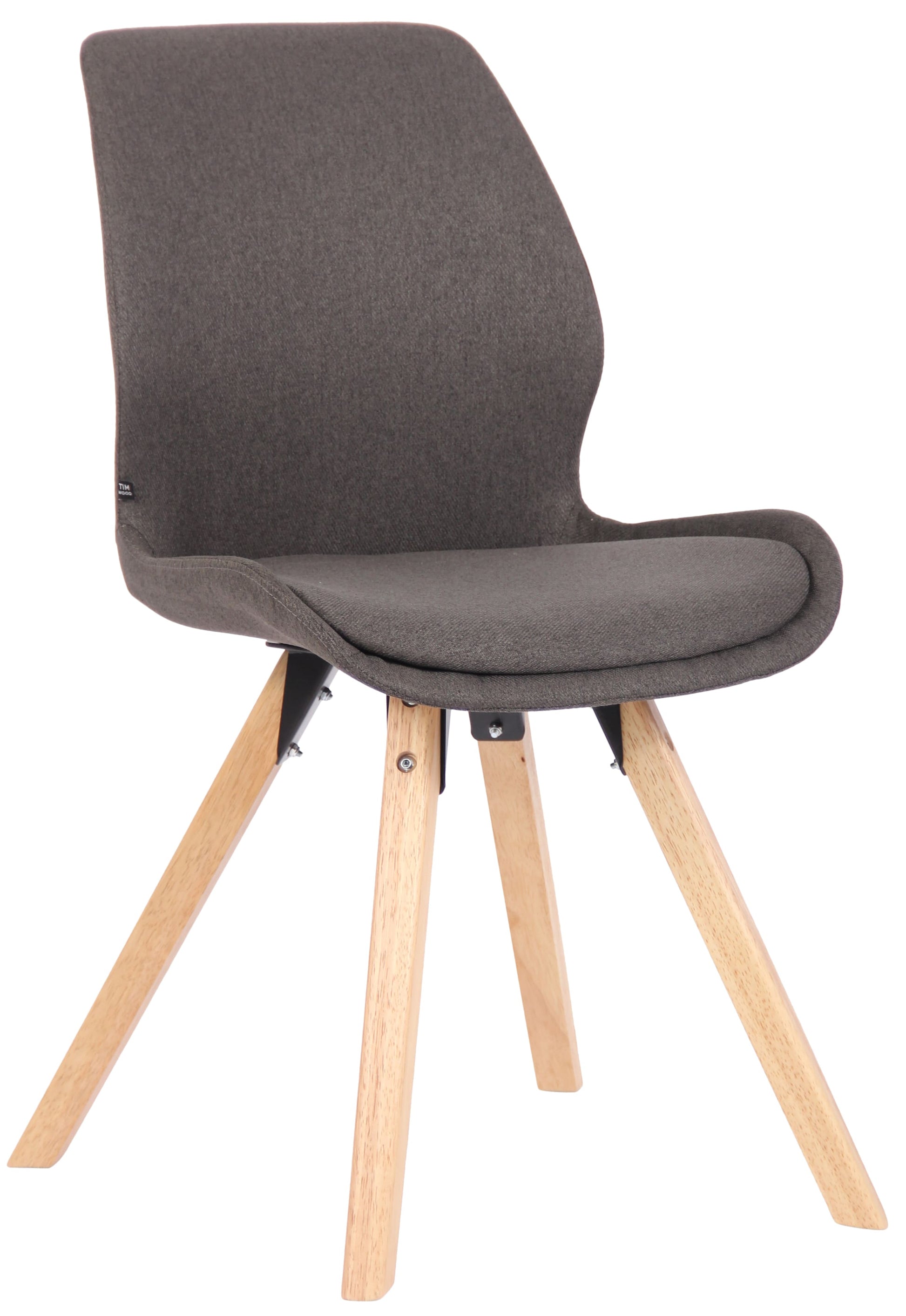 Bezoekersstoel, Gaststoel - Comfortabele Zithouding - Kunststof/Fluweel/Stof Opties Kleur donkergrijs Materiaal Stof