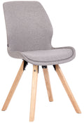 Bezoekersstoel, Gaststoel - Comfortabele Zithouding - Kunststof/Fluweel/Stof Opties Kleur grijs Materiaal Stof