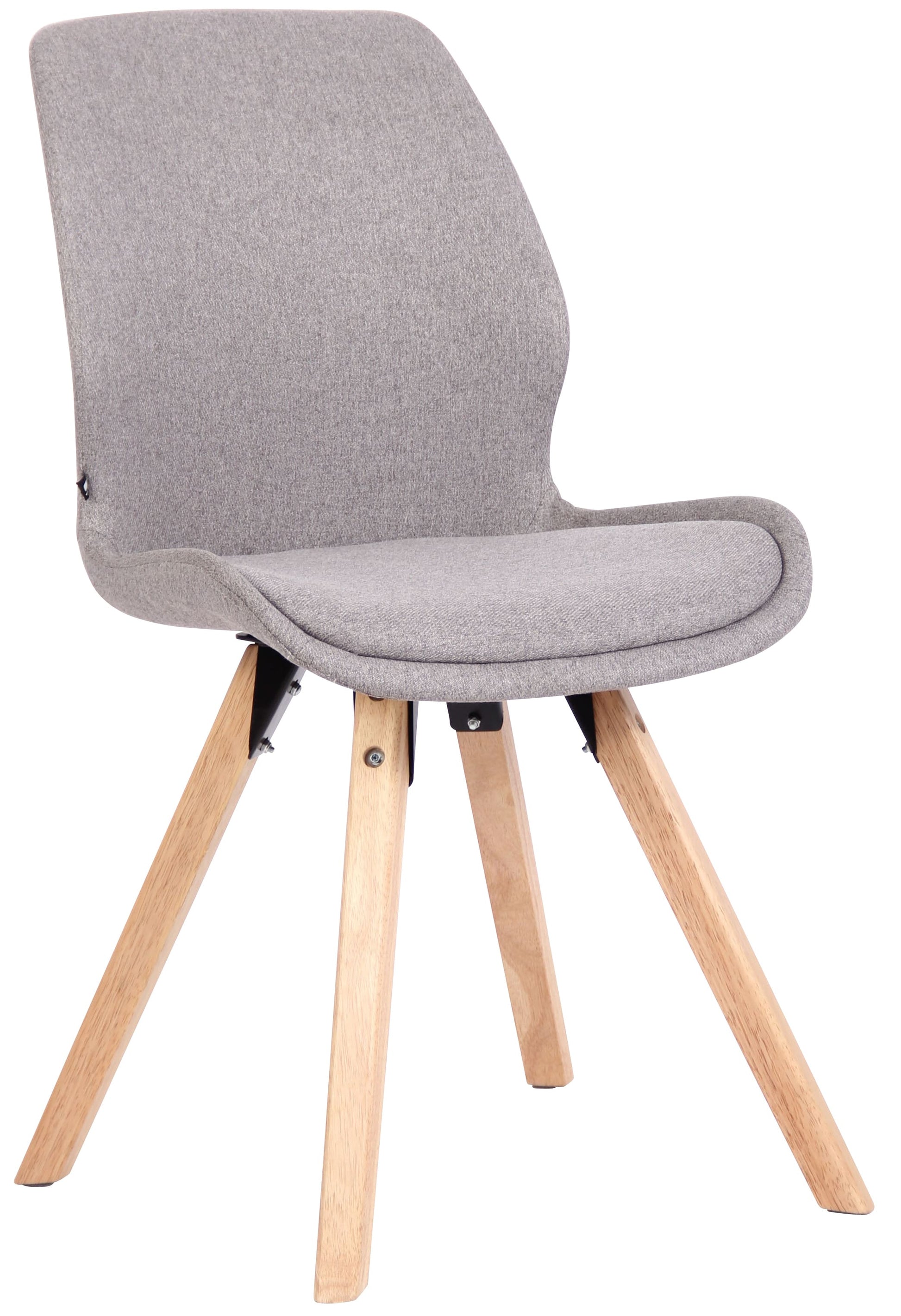 Bezoekersstoel, Gaststoel - Comfortabele Zithouding - Kunststof/Fluweel/Stof Opties Kleur grijs Materiaal Stof