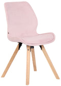 Bezoekersstoel, Gaststoel - Comfortabele Zithouding - Kunststof/Fluweel/Stof Opties Kleur roze Materiaal zacht
