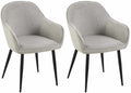 Set van 2 Eetkamerstoelen - Boise Stoelen - Comfortabele Zitting Kleur grijs