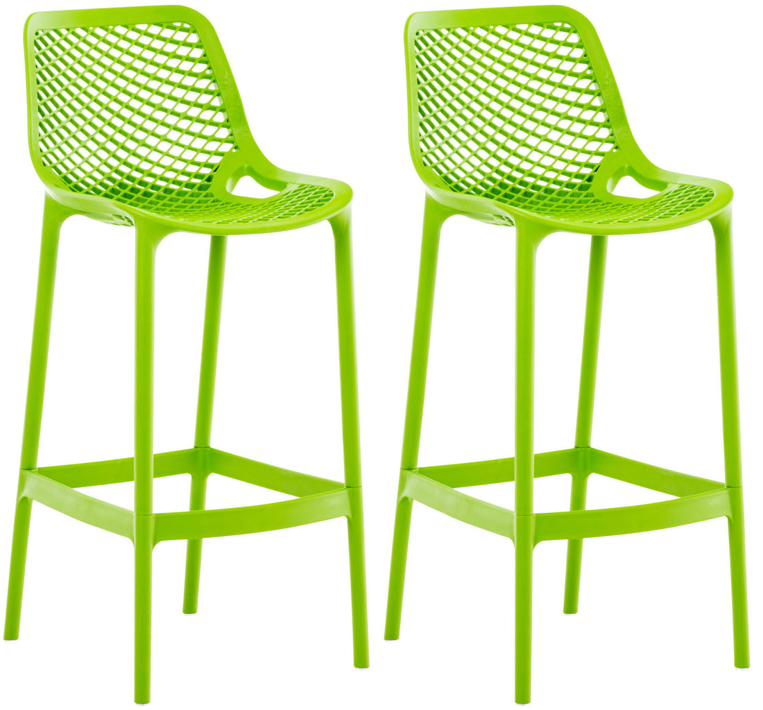 Set van 2 Buiten Barkrukken - Barstoelen - Waterafstotend & UV-bestendig Kleur groen