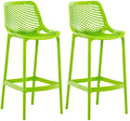 Set van 2 Buiten Barkrukken - Barstoelen - Waterafstotend & UV-bestendig Kleur groen