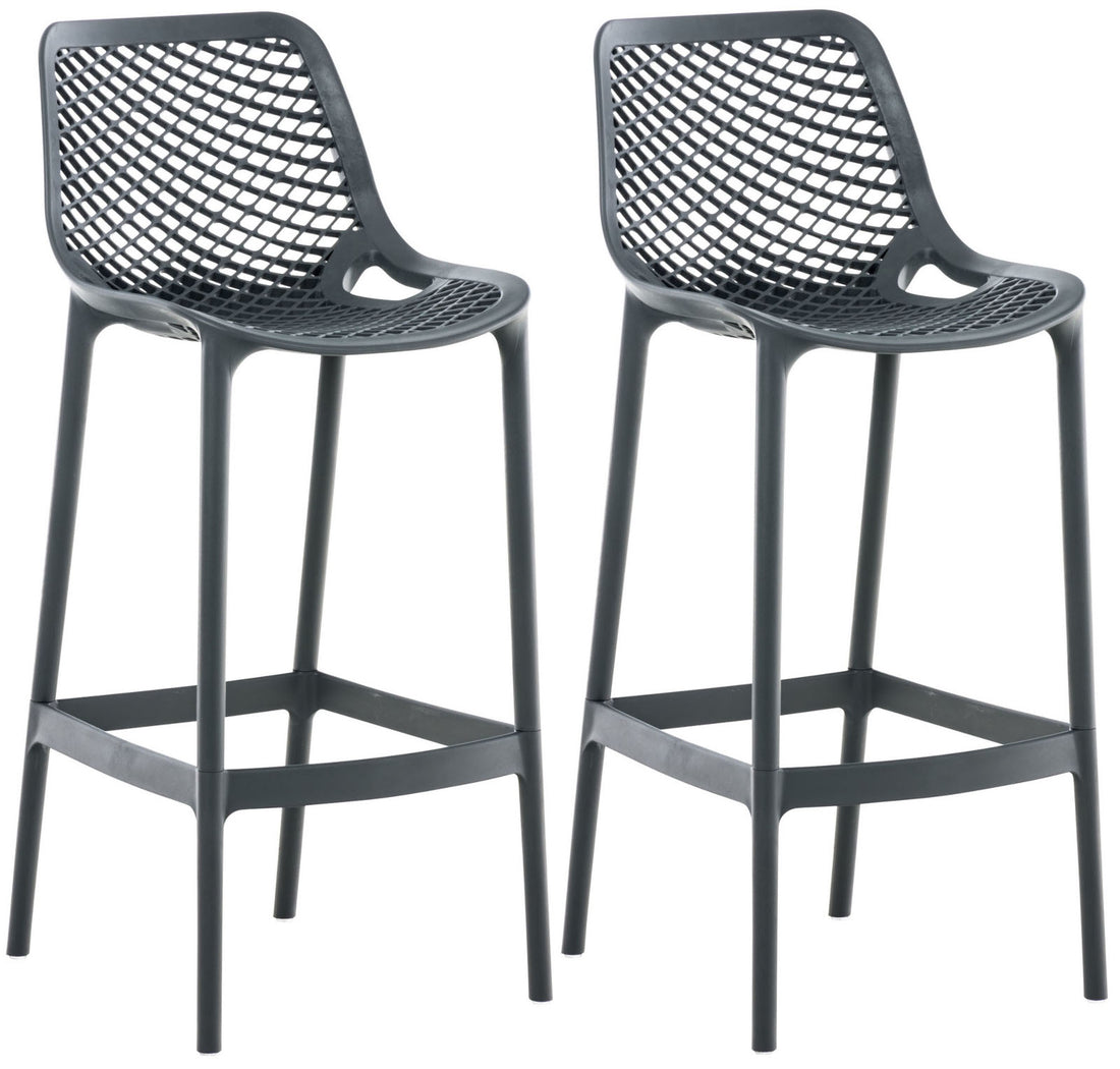 Set van 2 Buiten Barkrukken - Barstoelen - Waterafstotend & UV-bestendig Kleur groen