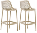 Set van 2 Buiten Barkrukken - Barstoelen - Waterafstotend & UV-bestendig Kleur modder