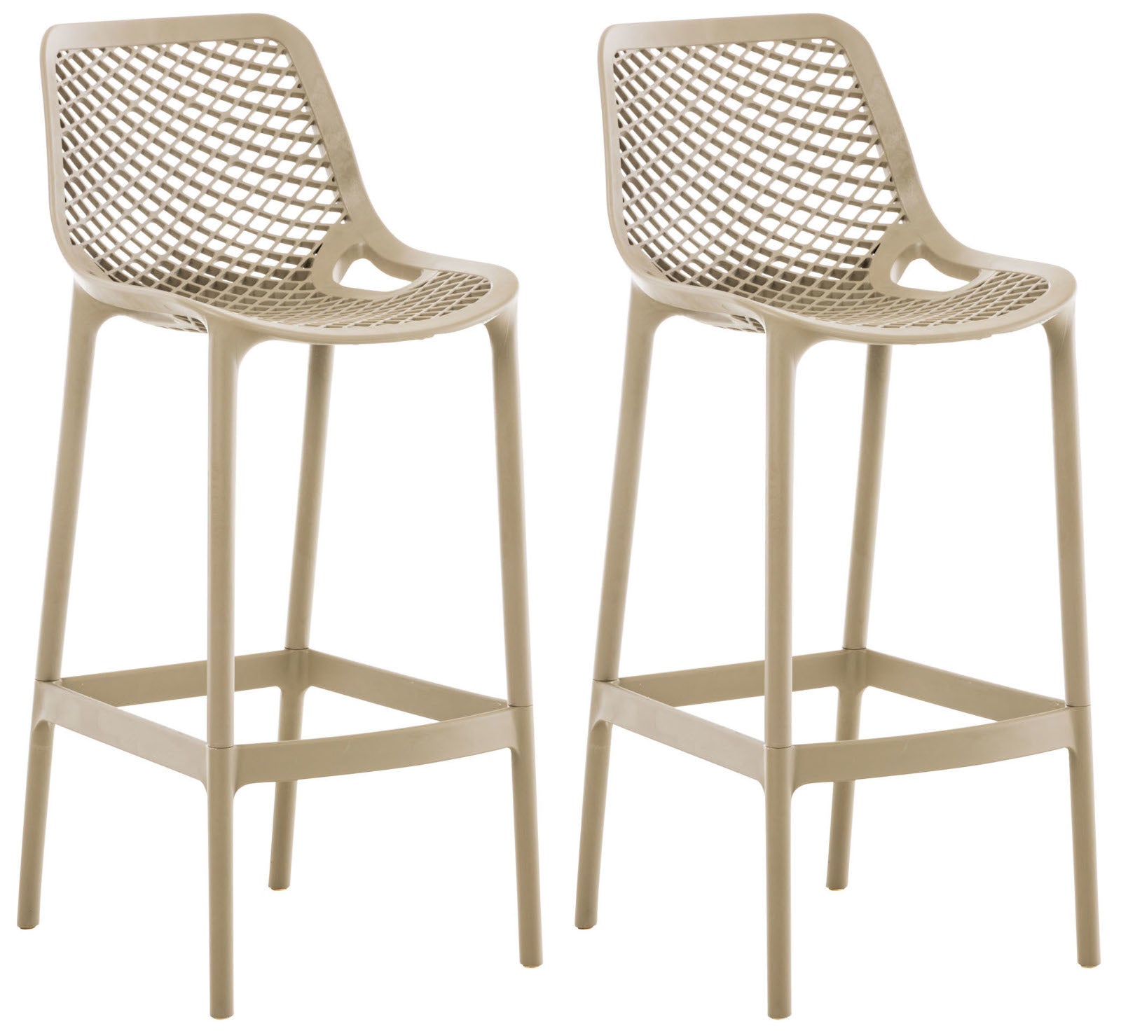 Set van 2 Buiten Barkrukken - Barstoelen - Waterafstotend & UV-bestendig Kleur modder