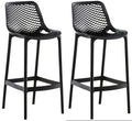 Set van 2 Buiten Barkrukken - Barstoelen - Waterafstotend & UV-bestendig Kleur zwart