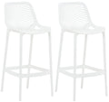 Set van 2 Buiten Barkrukken - Barstoelen - Waterafstotend & UV-bestendig Kleur wit