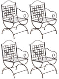 4-delige Set Tuinstoelen - Buitenstoelen - Nostalgisch Design & Extreem Stabiel Kleur bronzen