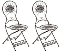 2-delige set Klapstoelen - Terrasstoelen - Nostalgisch Design Kleur bronzen