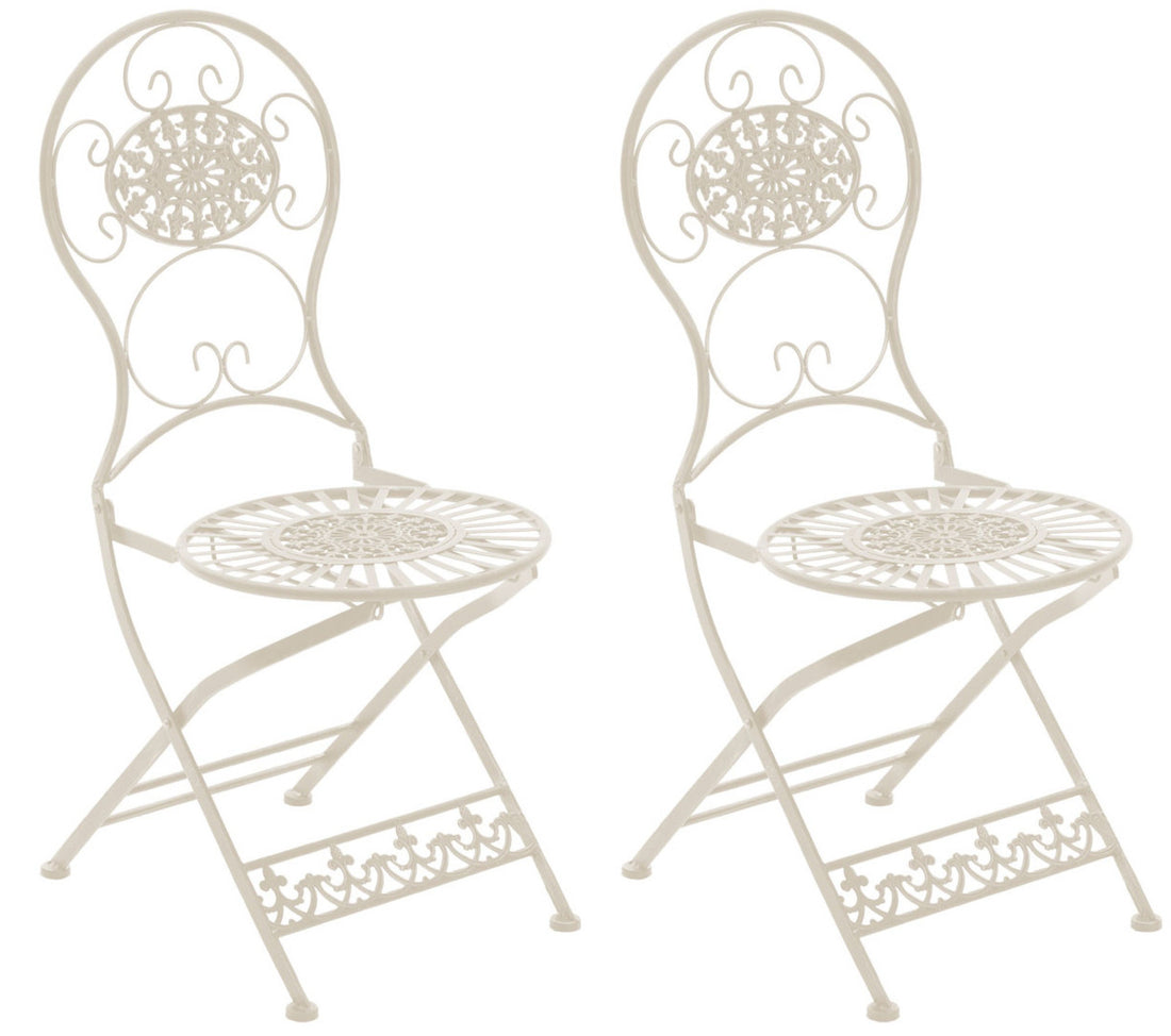 2-delige set Klapstoelen - Terrasstoelen - Nostalgisch Design Kleur bronzen