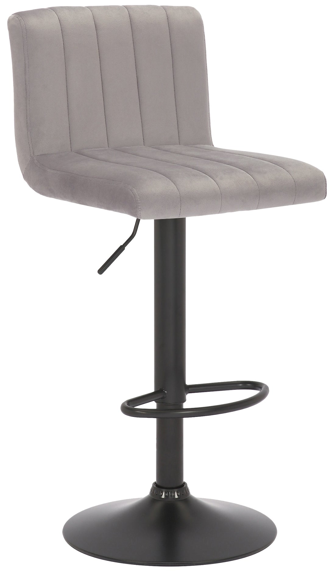 Barkruk met Fluweel Bekleding - Keukenstoel - Hoog Zitcomfort, Vloerbeschermers Kleur zwart