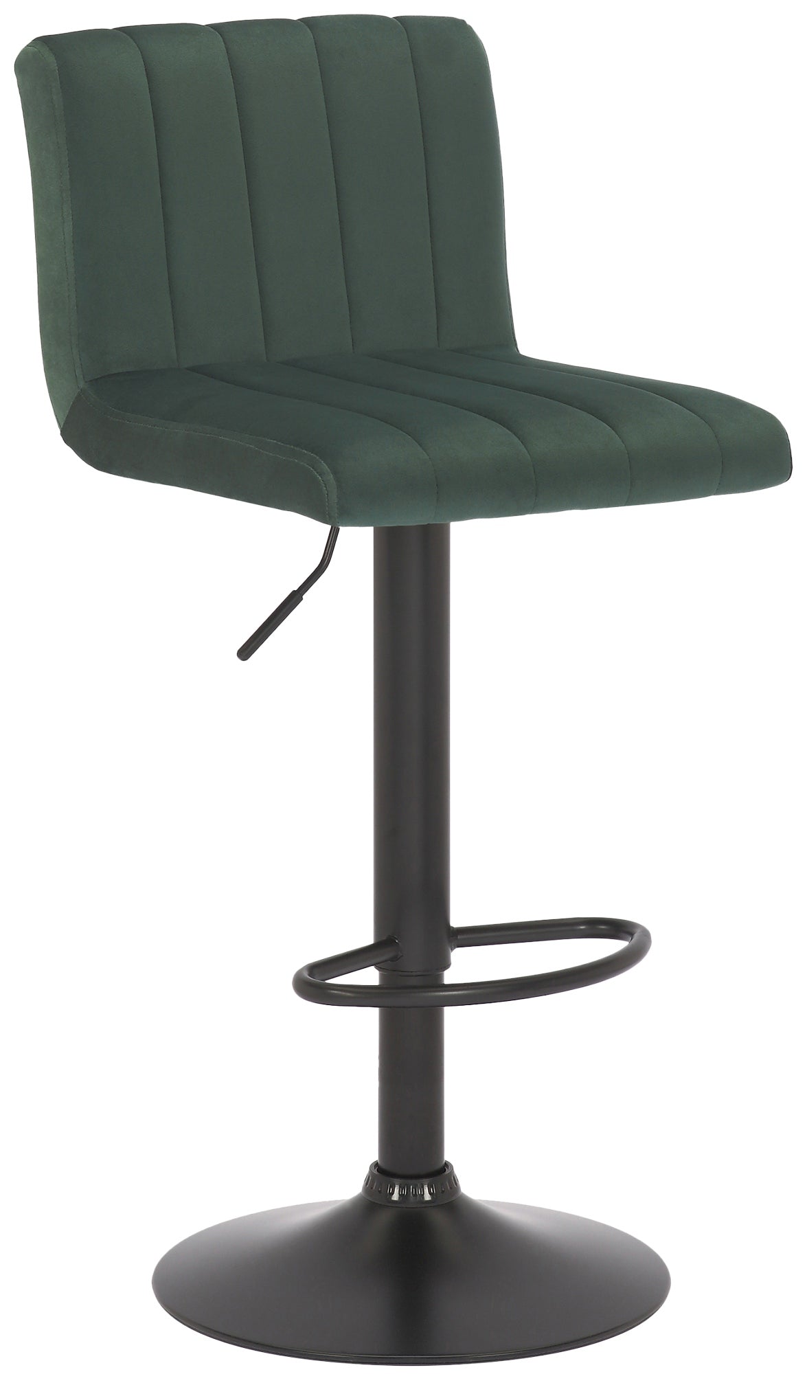 Barkruk met Fluweel Bekleding - Keukenstoel - Hoog Zitcomfort, Vloerbeschermers Kleur groen