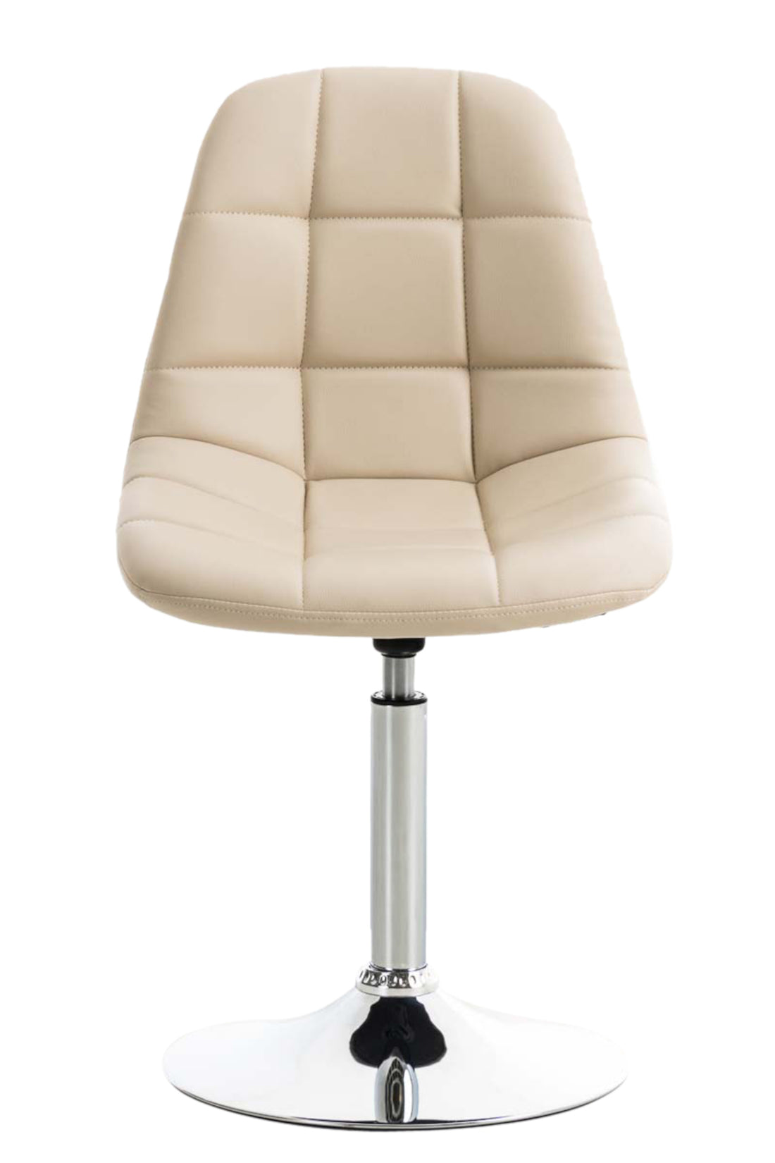 Set van 2 Eetkamerstoelen - Dining Chairs - Comfortabele Bekleding, 360° Draaibaar Kleur crème