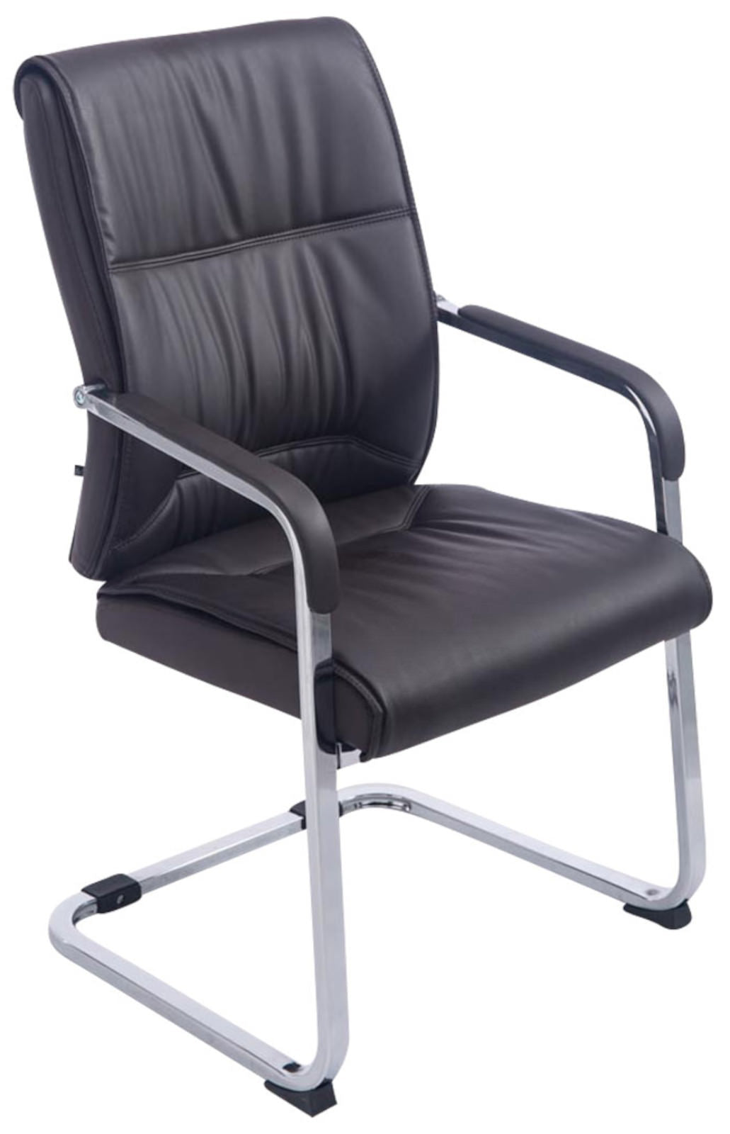Set van 2 Luxe Eetkamerstoelen - Vrijdragende Stoelen - Ergonomisch Design Kleur bruin