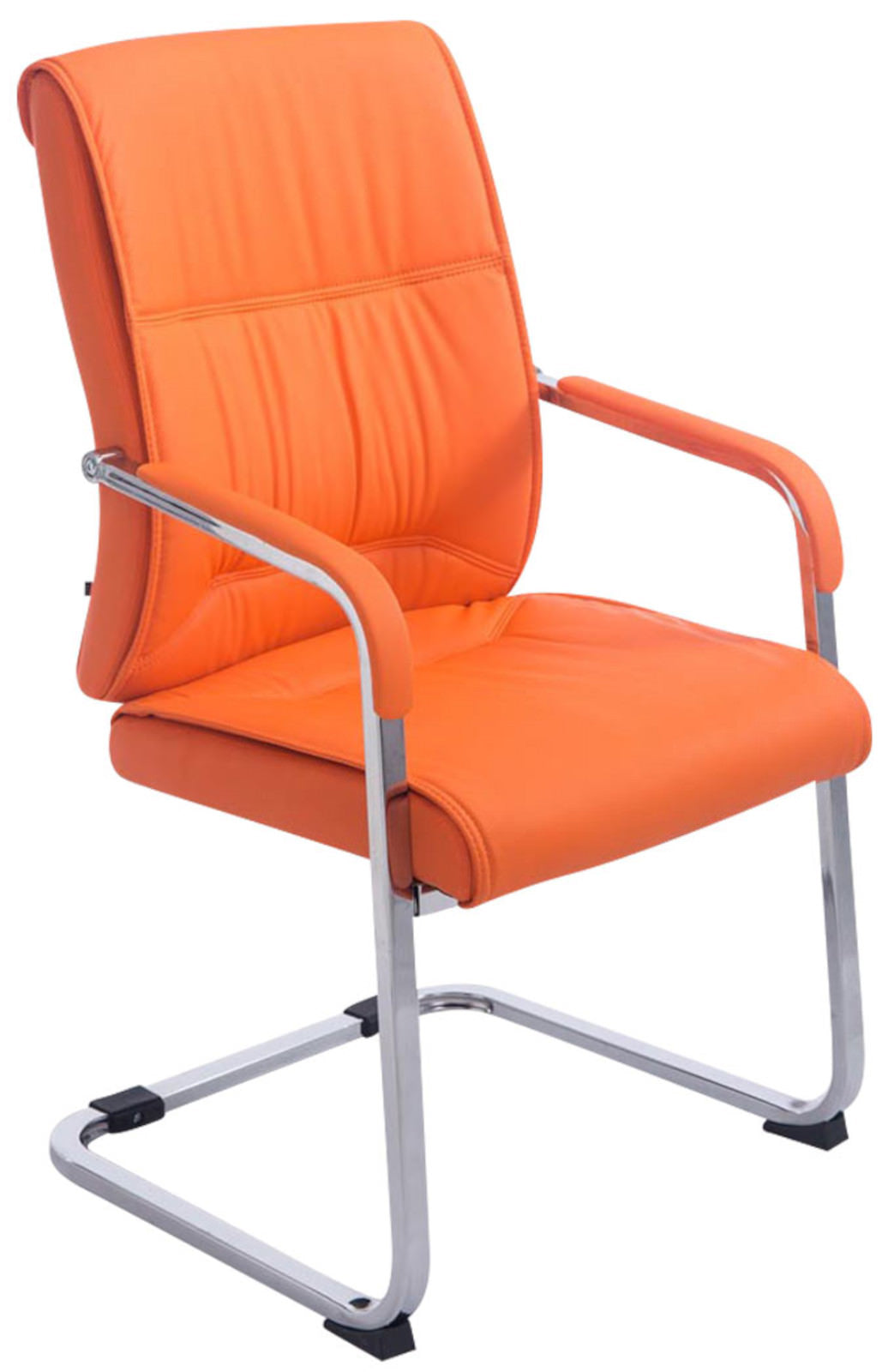 Set van 2 Luxe Eetkamerstoelen - Comfortstoelen - Ergonomisch Design, Stabiel Metaal Frame Kleur oranje