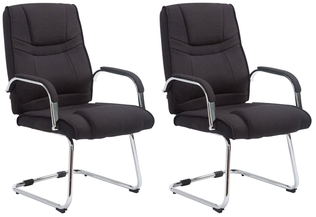 Set van 2 Eetkamerstoelen - Kuipstoelen - Ergonomisch Design, Draagkracht 180 kg Kleur zwart