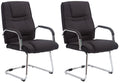 Set van 2 Eetkamerstoelen - Kuipstoelen - Ergonomisch Design, Draagkracht 180 kg Kleur zwart