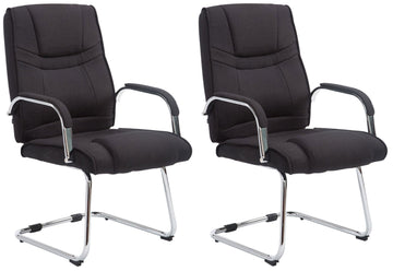 Set van 2 Eetkamerstoelen - Kuipstoelen - Ergonomisch Design, Draagkracht 180 kg Kleur zwart