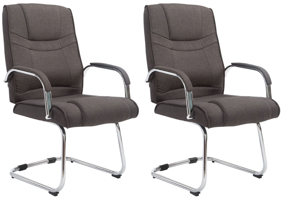 2-delige set Zwervende Stoelen - Moderne Design - Hoge Belastbaarheid 180kg - Polyester Stof Kleur donkergrijs