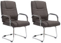 2-delige set Zwervende Stoelen - Moderne Design - Hoge Belastbaarheid 180kg - Polyester Stof Kleur donkergrijs