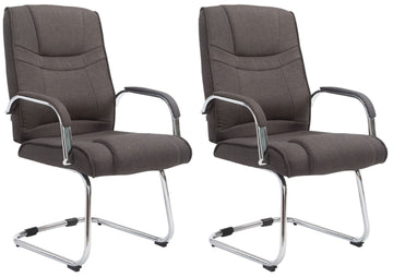 2-delige set Zwervende Stoelen - Moderne Design - Hoge Belastbaarheid 180kg - Polyester Stof Kleur donkergrijs