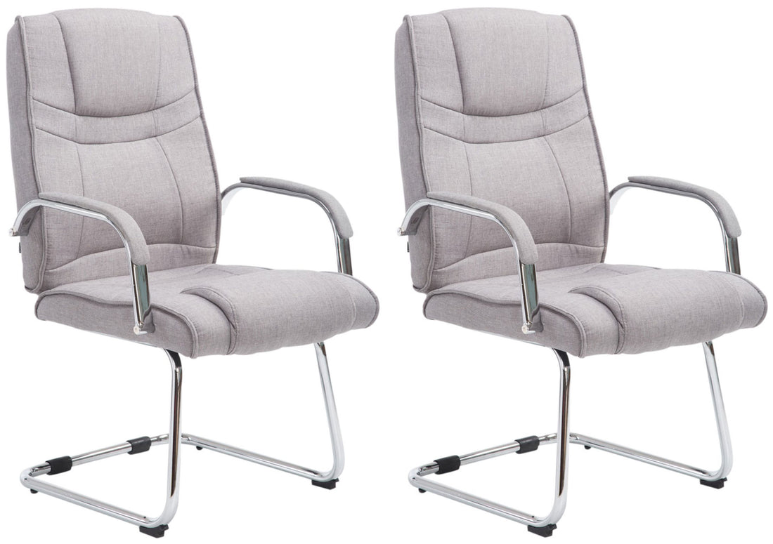 2-delige set Zwervende Stoelen - Moderne Design - Hoge Belastbaarheid 180kg - Polyester Stof Kleur donkergrijs