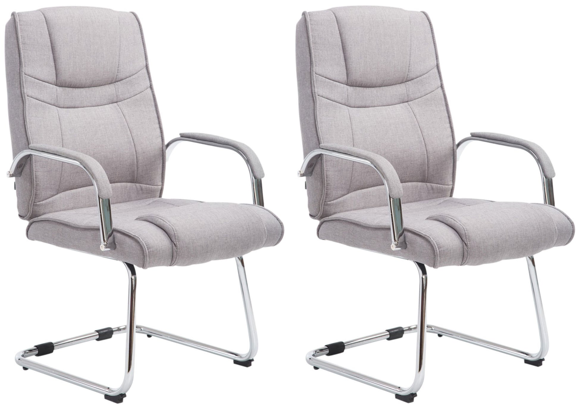 2-delige set Zwervende Stoelen - Moderne Design - Hoge Belastbaarheid 180kg - Polyester Stof Kleur grijs