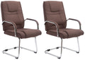 2-delige set Zwervende Stoelen - Moderne Design - Hoge Belastbaarheid 180kg - Polyester Stof Kleur bruin