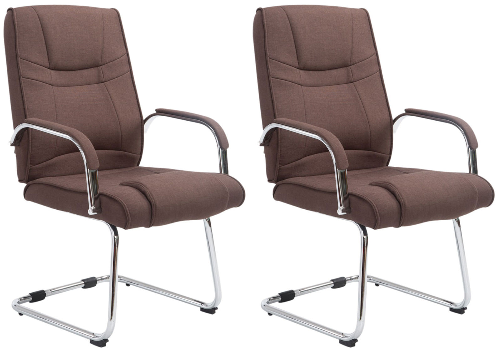 2-delige set Zwervende Stoelen - Moderne Design - Hoge Belastbaarheid 180kg - Polyester Stof Kleur bruin