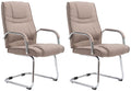 2-delige set Zwervende Stoelen - Moderne Design - Hoge Belastbaarheid 180kg - Polyester Stof Kleur taupe
