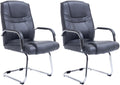 2-delige set XXl-sledestoelen - Kunstlederen Bekleding - Hoog Zitcomfort en Duurzaam Ontwerp Kleur grijs