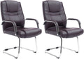 2-delige set XXl-sledestoelen - Kunstlederen Bekleding - Hoog Zitcomfort en Duurzaam Ontwerp Kleur bruin