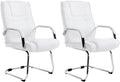 Set van 2 Eetkamerstoelen - Cantilever Stoelen - Max. Belastbaarheid 180 kg Kleur wit
