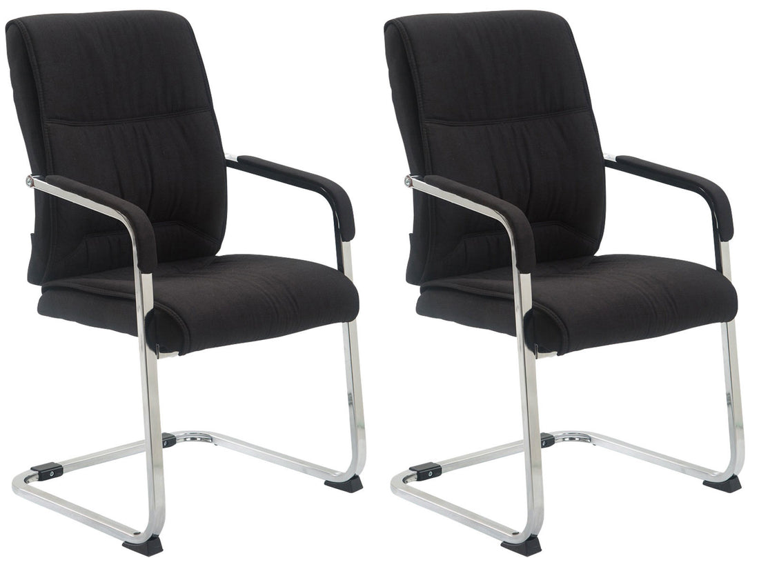 2-delige set Schommelstoelen - Relaxstoelen - Hoog zitcomfort Kleur zwart