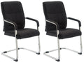2-delige set Schommelstoelen - Relaxstoelen - Hoog zitcomfort Kleur zwart