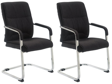2-delige set Schommelstoelen - Relaxstoelen - Hoog zitcomfort Kleur zwart