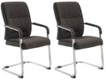 2-delige set Schommelstoelen - Relaxstoelen - Hoog zitcomfort Kleur donkergrijs