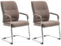 2-delige set Schommelstoelen - Relaxstoelen - Hoog zitcomfort Kleur taupe
