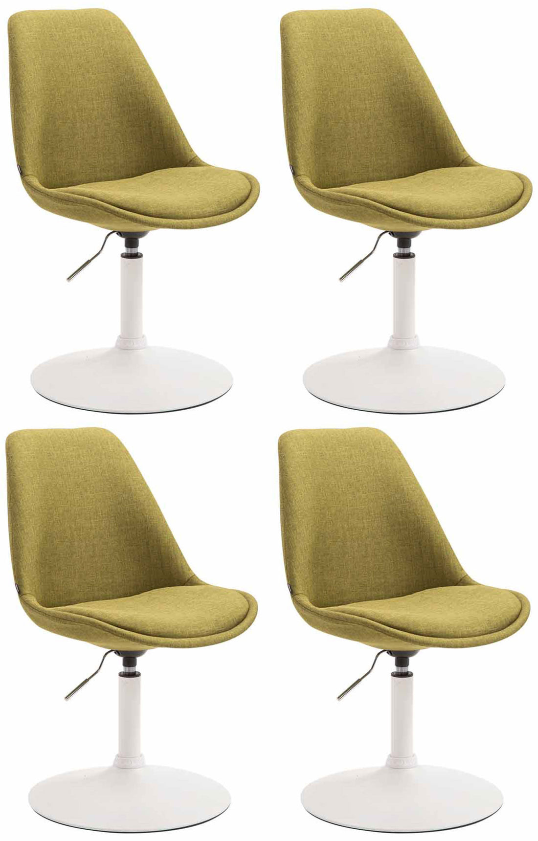4-delige set Eetkamerstoelen - Keukenstoelen - Modern ontwerp, comfort zitten Kleur taupe Onderstel Kleur wit