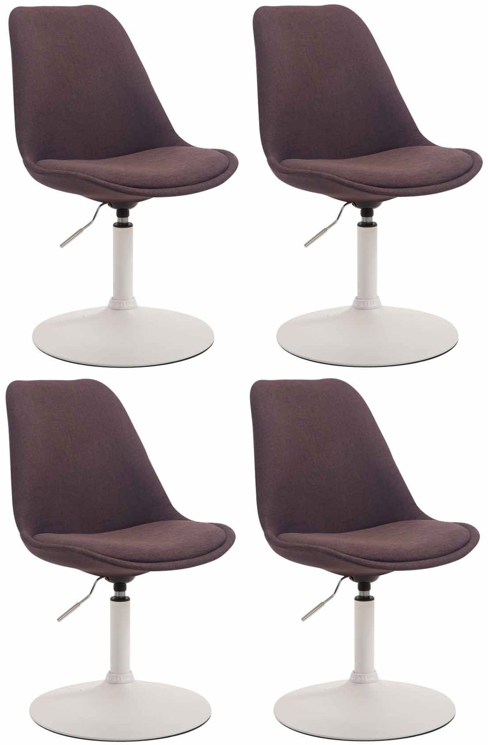 4-delige set Eetkamerstoelen - Keukenstoelen - Modern ontwerp, comfort zitten Kleur bruin Onderstel Kleur wit