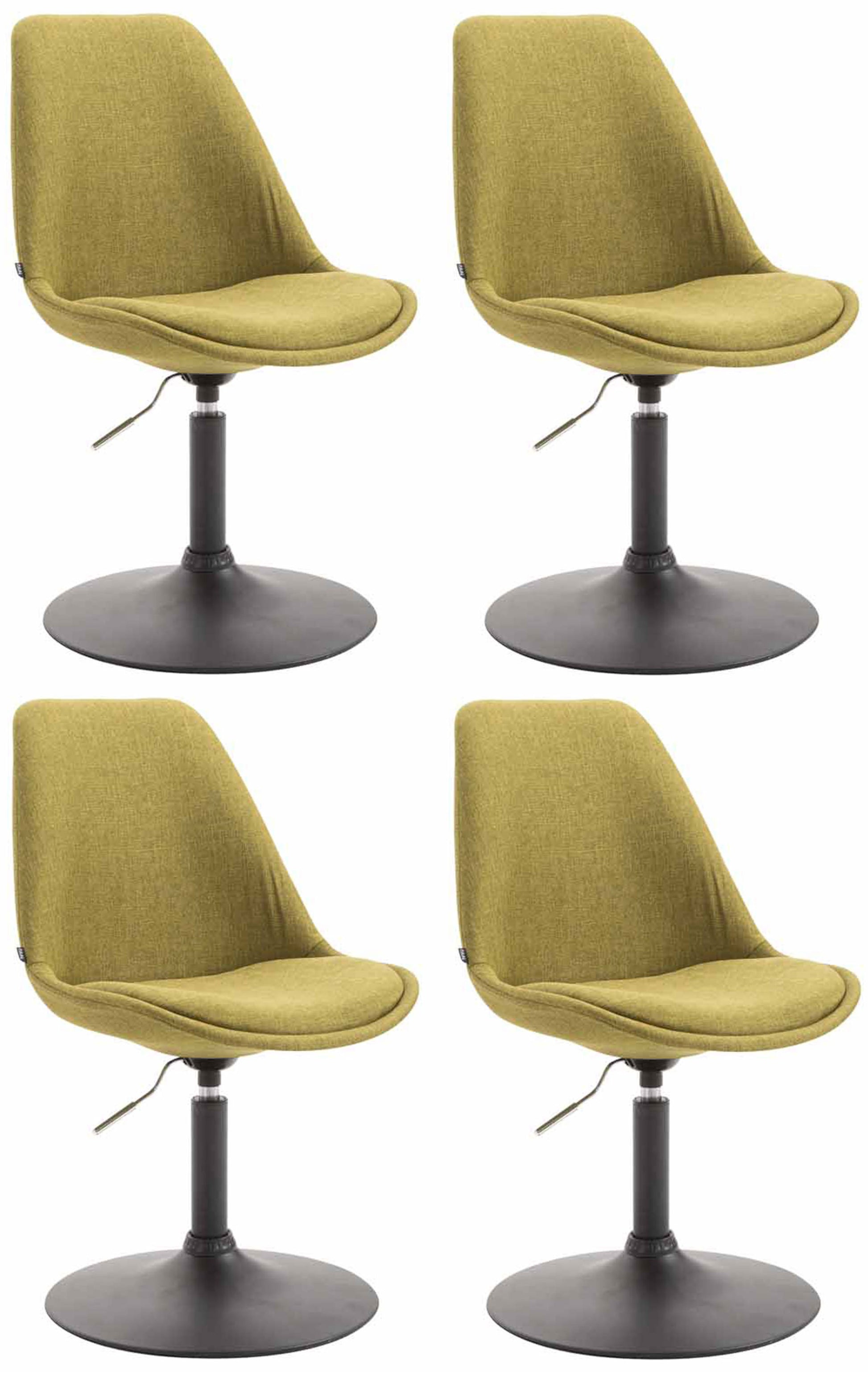 4-delige set Eetkamerstoelen - Keukenstoelen - Modern ontwerp, comfort zitten Kleur groen Onderstel Kleur zwart