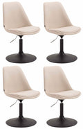 4-delige set Eetkamerstoelen - Keukenstoelen - Modern ontwerp, comfort zitten Kleur crème Onderstel Kleur zwart