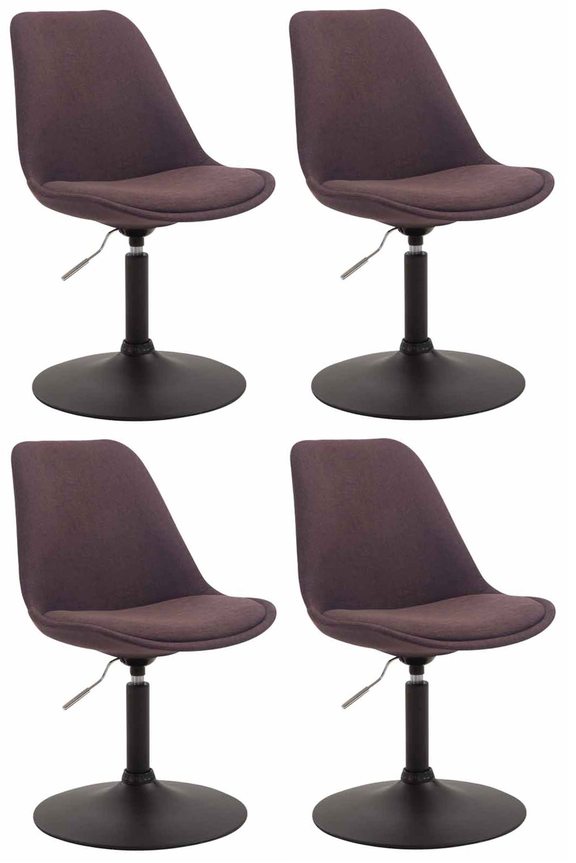4-delige set Eetkamerstoelen - Keukenstoelen - Modern ontwerp, comfort zitten Kleur bruin Onderstel Kleur zwart