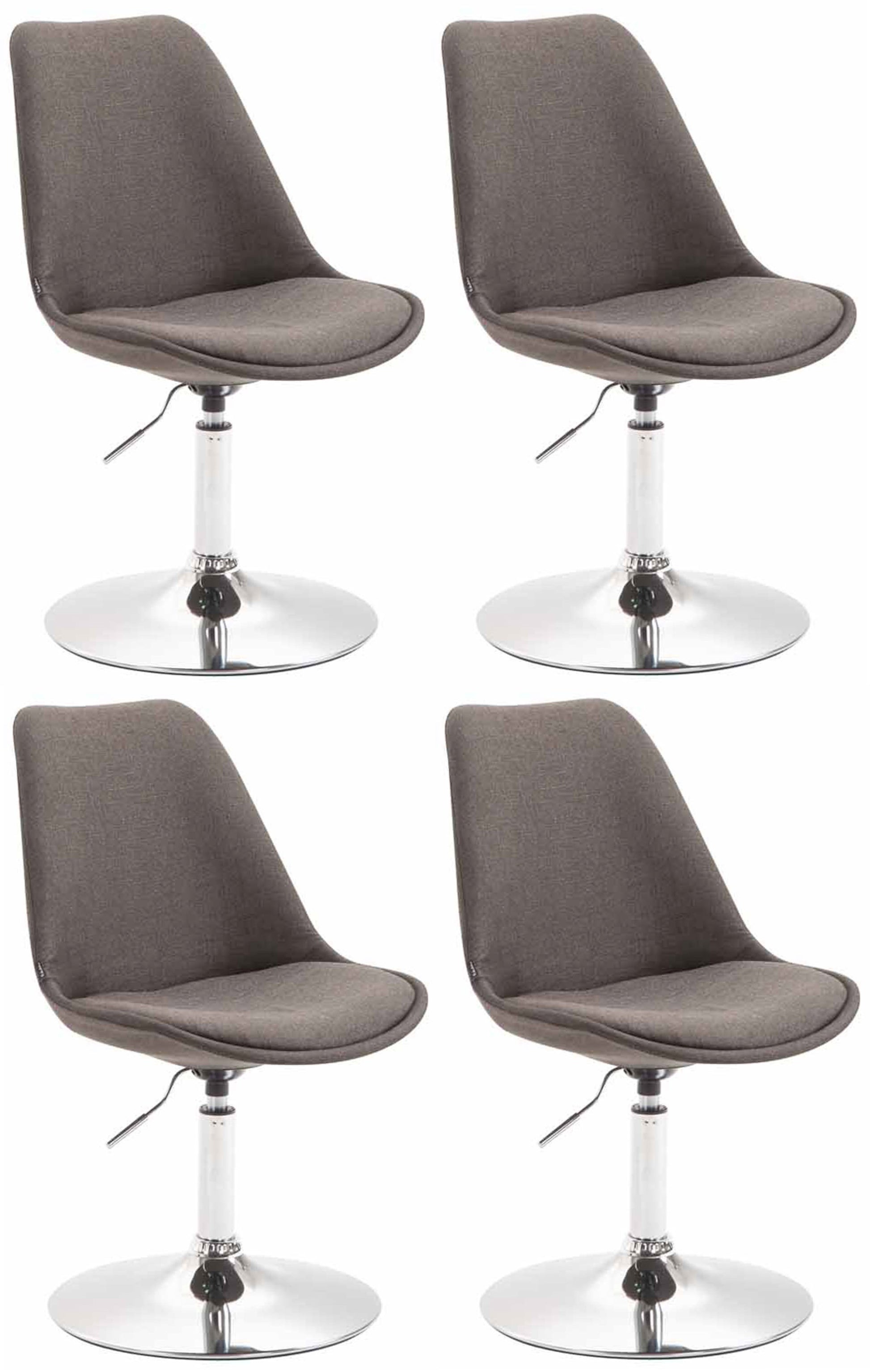4-delige set Eetkamerstoelen - Keukenstoelen - Modern ontwerp, comfort zitten Kleur donkergrijs Onderstel Kleur chroom