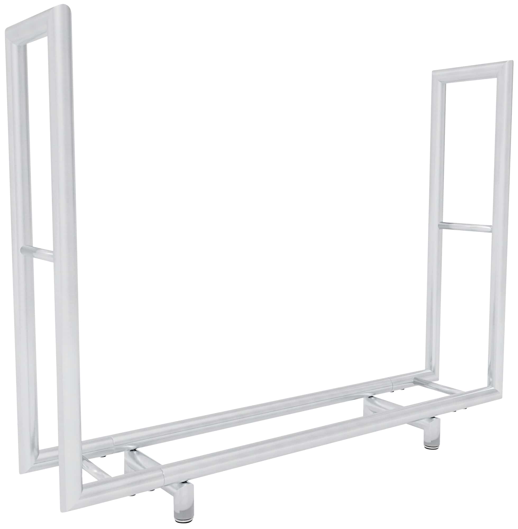 Houtopslag, Roestvrij Staal - Houtrek - Slijtvaste Poedercoating Kleur roestvrij staal