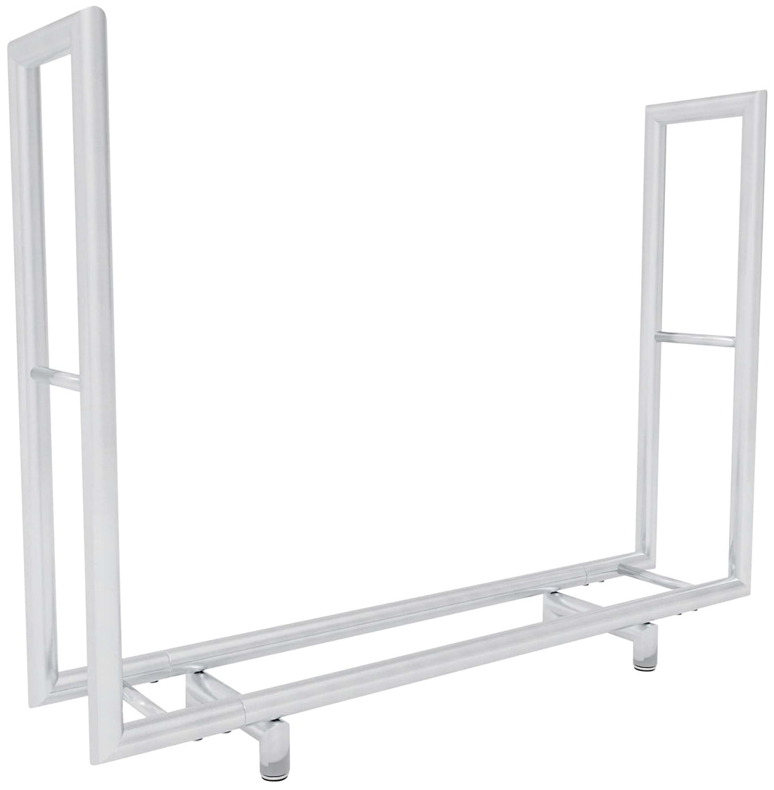 Houtopslag, Roestvrij Staal - Houtrek - Slijtvaste Poedercoating Kleur roestvrij staal