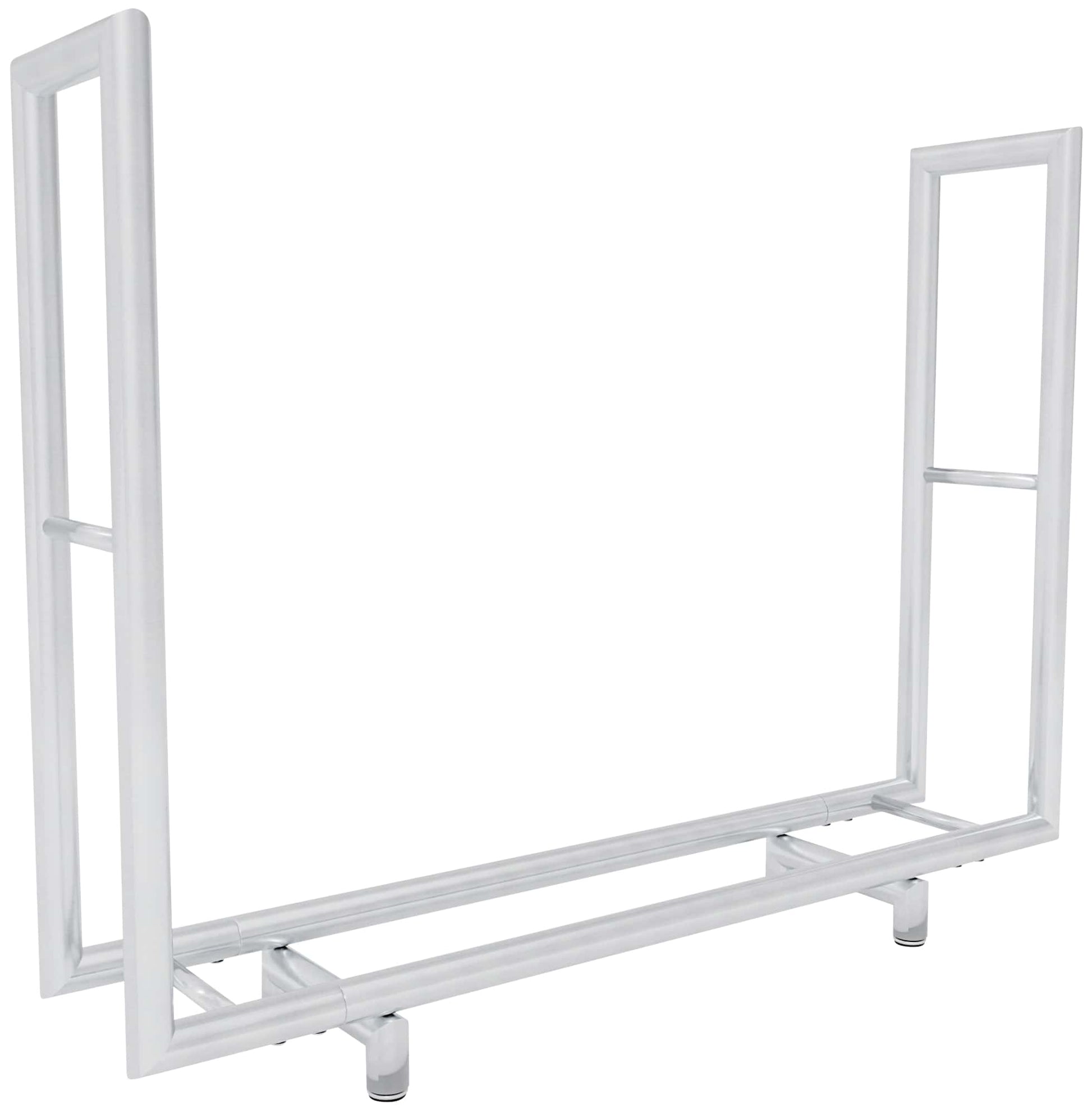 Houtopslag, Roestvrij Staal - Houtrek - Slijtvaste Poedercoating Kleur roestvrij staal